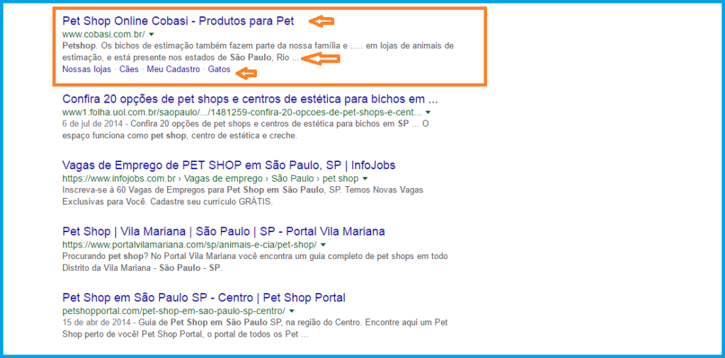 Pesquisa Google Petshop em SP